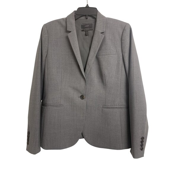 J. Crew Jackets & Blazers - J. Crew Bi-Stretch Wool Blazer Italy Tollegno 1900 Lined Gray Size 12